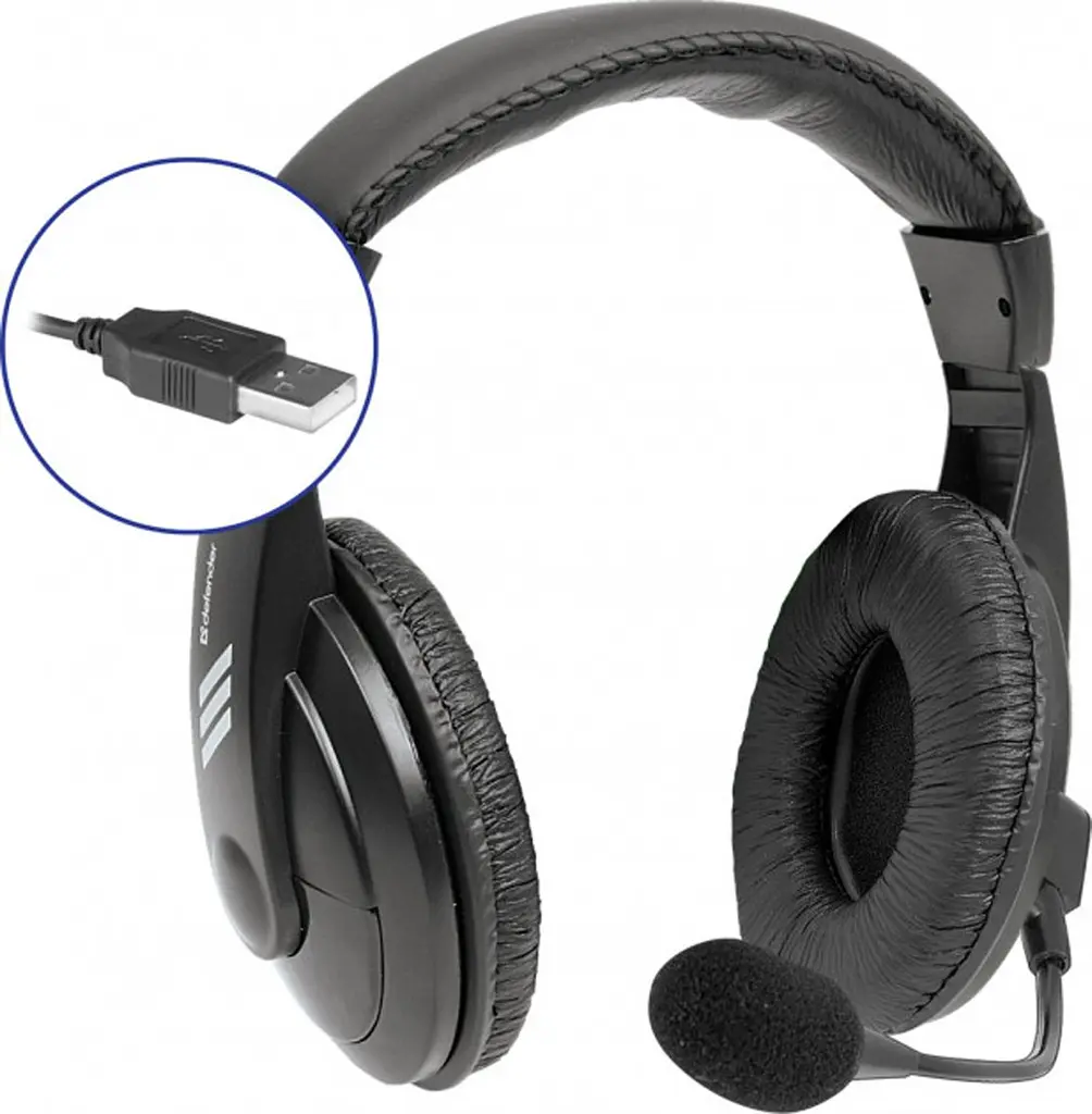 Гарнитура Defender Gryphon 750U USB Black (63752) - фото 3