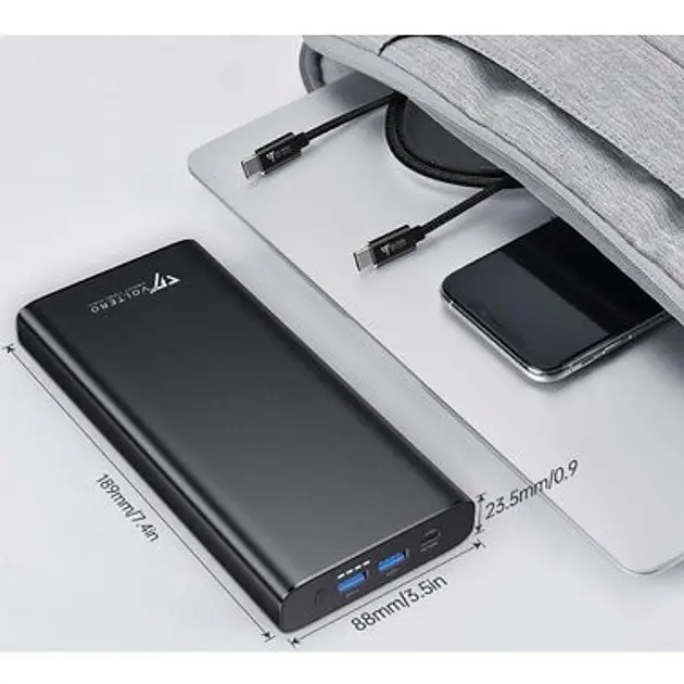 Внешний аккумулятор PowerOak Voltero S25 100W 26800 mAh USB-C MacBook powerbank - фото 5