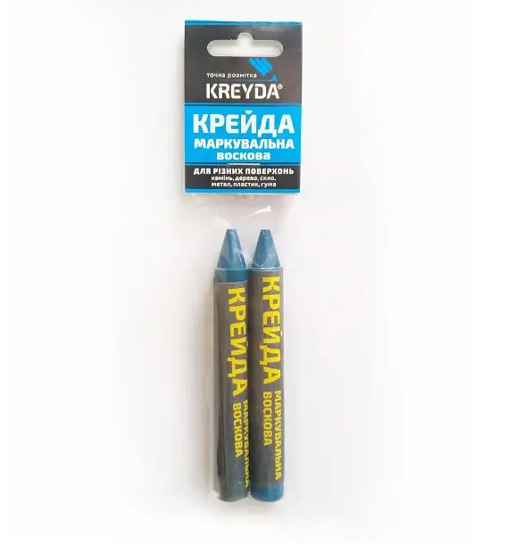 Крейда воскова для маркування Універсальна (2шт), синій - фото 2