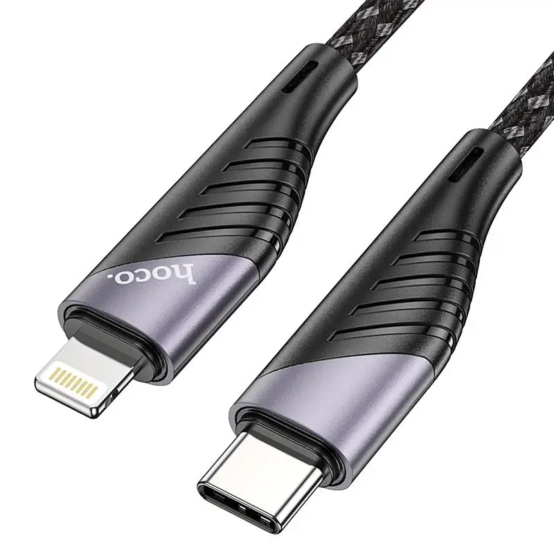 Дата кабель Hoco U95 Freeway 4in1 USB/Type-C to Type-C/Lightning 60W (1.2m) Black - фото 2