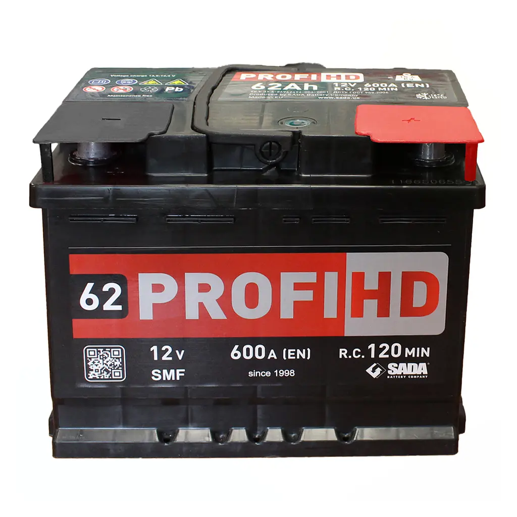 Автомобильный аккумулятор SADA PROFI HD SMF 6СТ-62 (-/+) 12В 62Ач 600А - фото 2