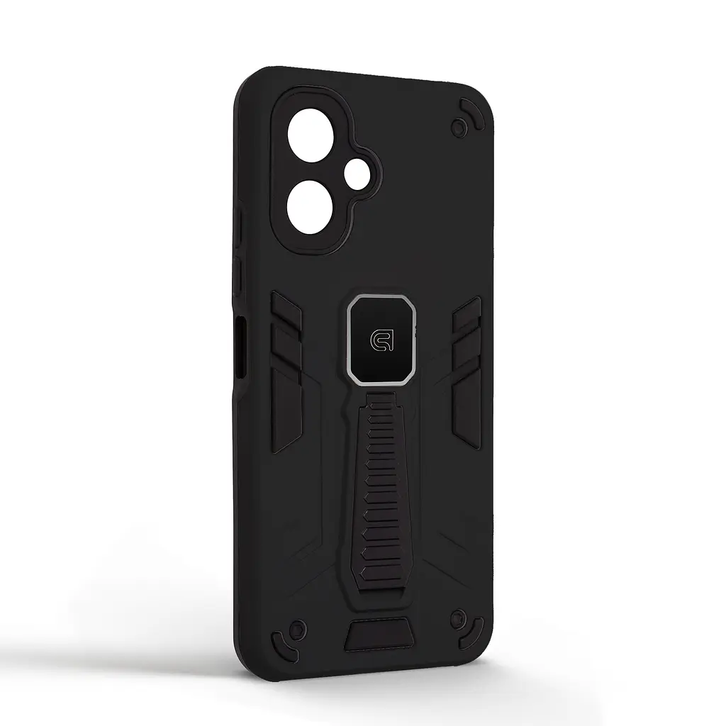 Чехол для Infinix Smart 10 4G, Proover, черный, с подставкой и магнитом, противоударный, ударопрочный, бронированный, панель-накладка, защита всего корпуса, термополиуретан (TPU) + поликарбонат (PC), ArmorStandart (ARM87167) - фото 2