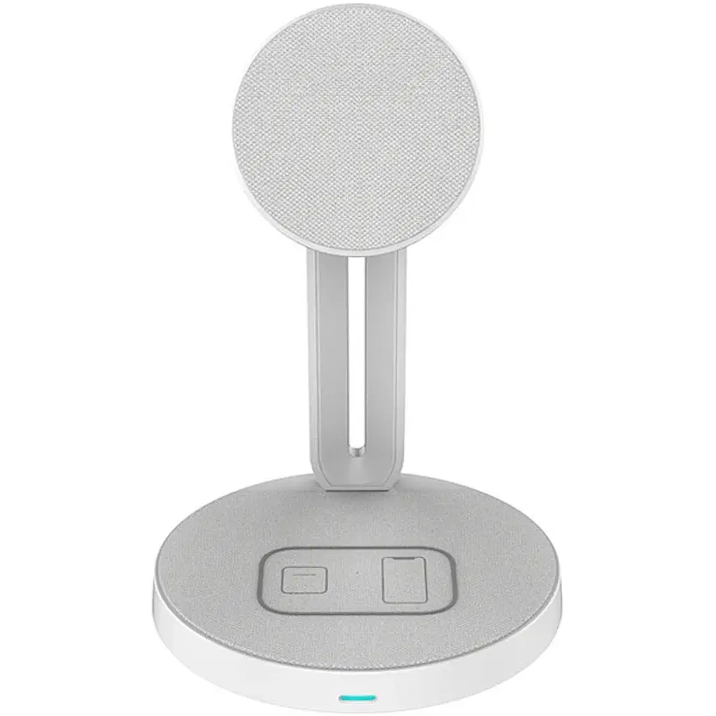 Бездротовий зарядний пристрій WiWU 2in1 Magnetic Wireless Charger M13 White [91676] - фото 2