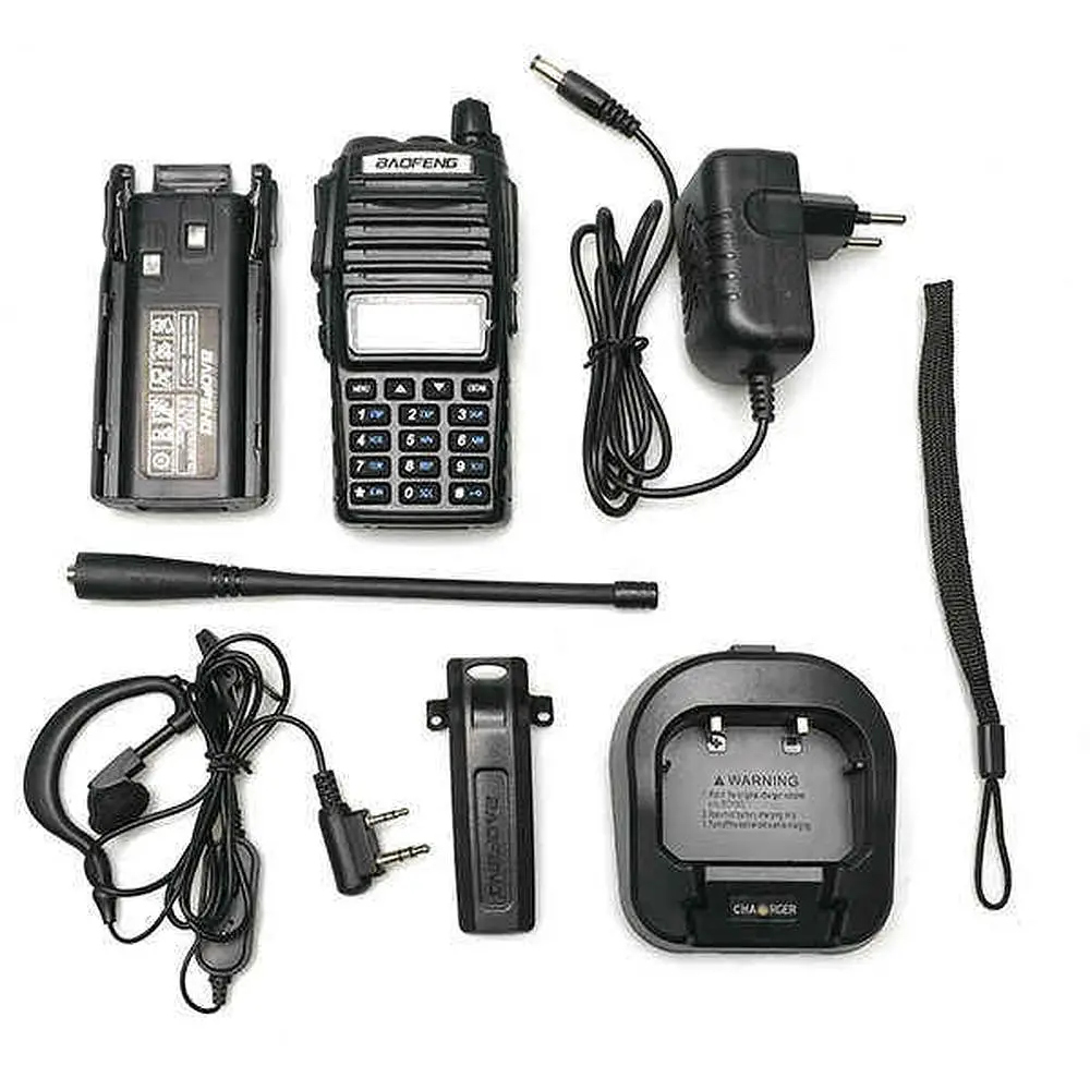 Портативная тактическая рация Baofeng UV-82 5W двухдиапазонная с гарнитурой VHF136-174/UHF400-520 МГц (18836) - фото 3