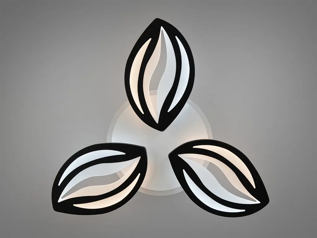 Люстра стельова LED Diasha 8092/3BK, 52W, 3200K/4100K/6000K, чорний метал, сучасний стиль, з пультом, диммером - фото 3