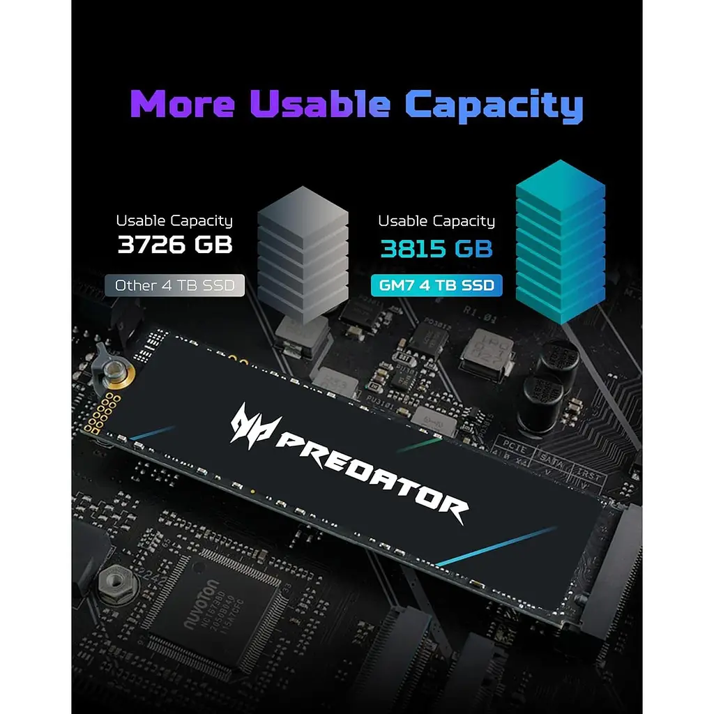 Накопитель SSD Acer Predator m.2 NVMe 2TB GM7 PCI-E 4.0 x4 (BL.9BWWR.119) - фото 6