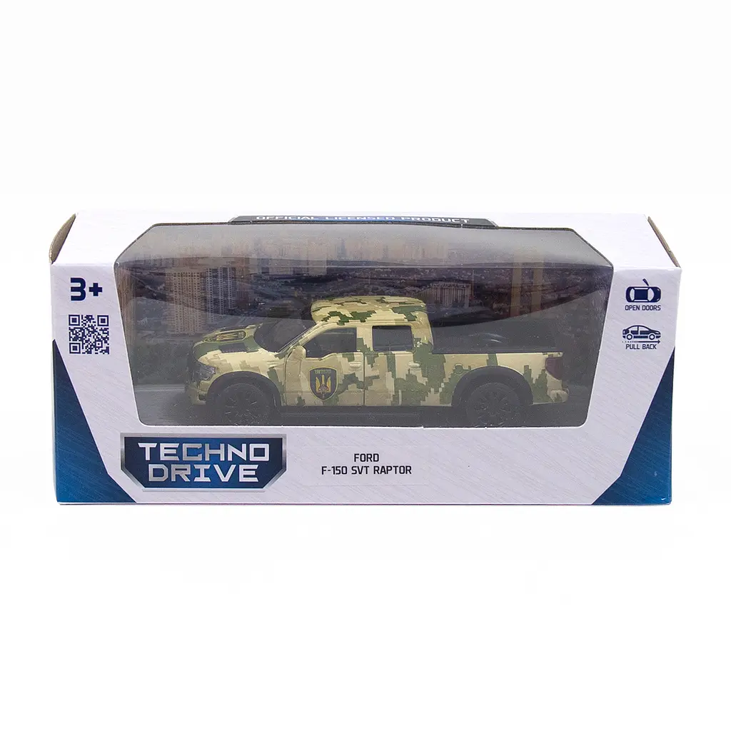 Автомодель TechnoDrive Ford F-150 Svt Raptor, мілітарі (250296) - фото 6