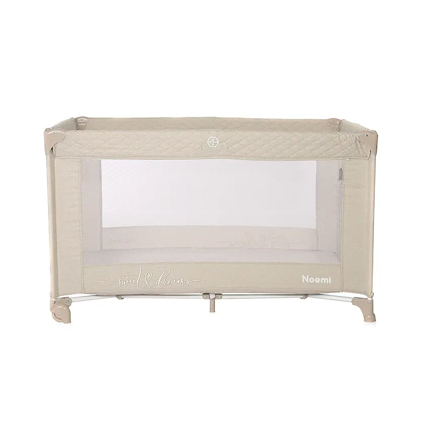 Дитячий манеж на колесах від народження до 3 років Noemi 1 Layer Fog Beige Star Lorelli Бежевий - фото 2