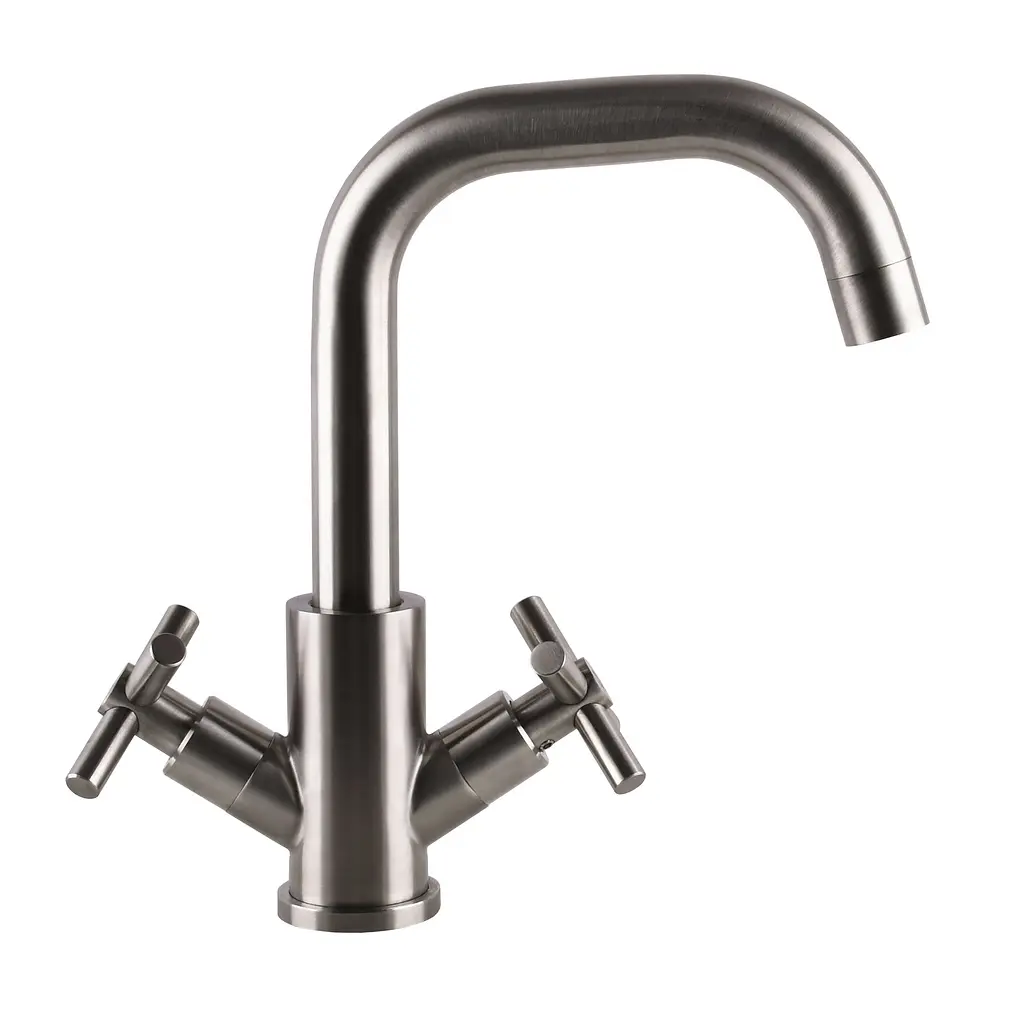 Змішувач для умивальника Globus Lux Dukat SD4-101S Нержавіюча сталь - фото 3