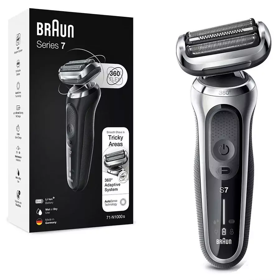 Електробритва BRAUN Series 7 71-S1000s SILVER / BLACK - фото 3
