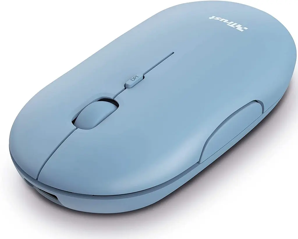 Мышь Trust Puck Rechargeable Wireless Ultra-Thin Silent Blue (24126) [93107] - фото 2