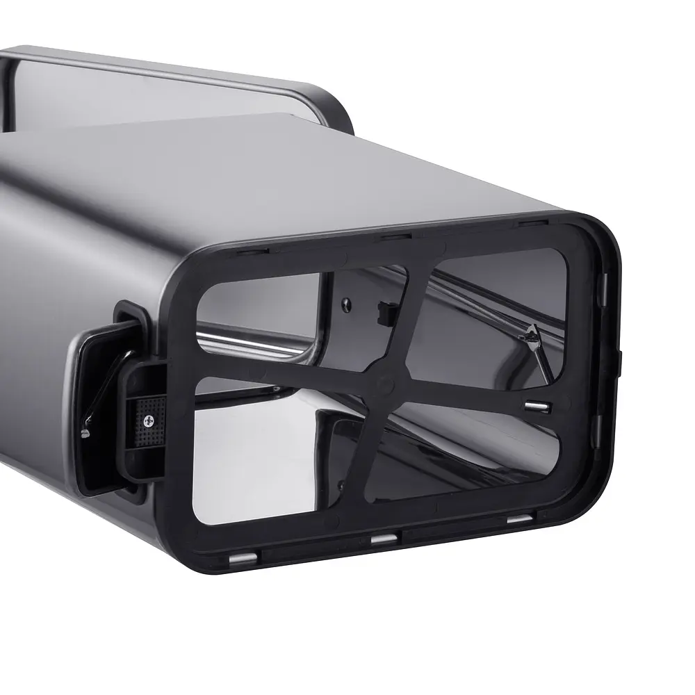Відро для сміття Mixxus Premium Quadro-TC0105 SS Color 5л з плавним закриттям прямокутна нержавіюча сталь MI7062, Нержавіюча сталь - фото 3