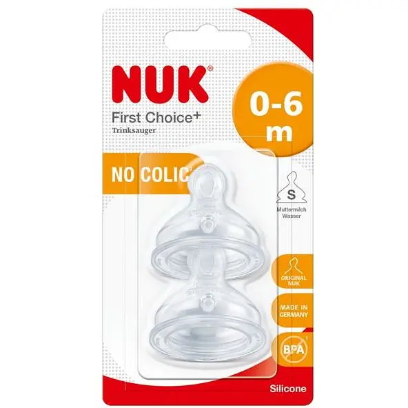 Соска силіконова Nuk First Choice Plus розмір 1 S 2 шт. (3952773) - фото 2