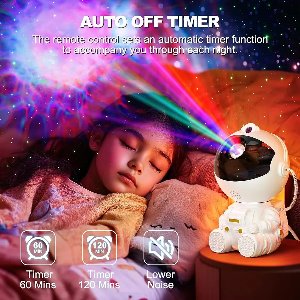 Проєктор «Астронавт: Галактика» TOCVEOE з обертанням на 360°, проєктор зоряного неба - фото 6