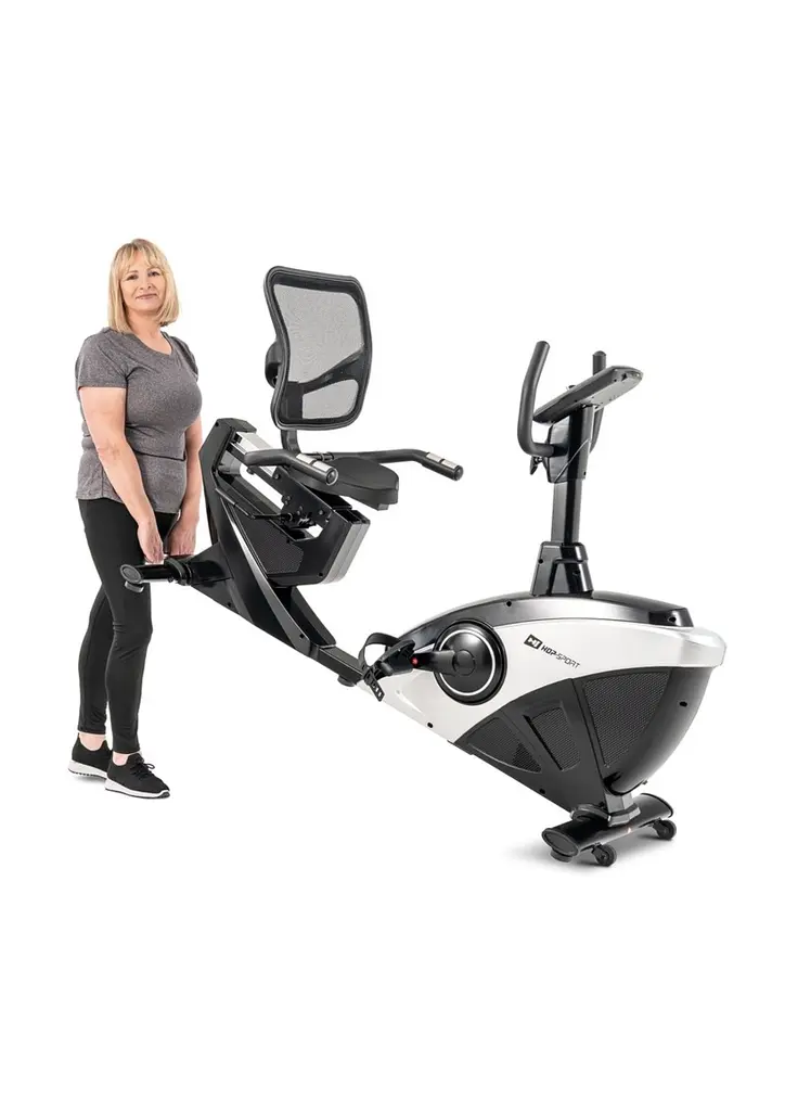 Горизонтальний велотренажер Hop-Sport HS-070L Helix сріблястий iConsole+ - фото 13