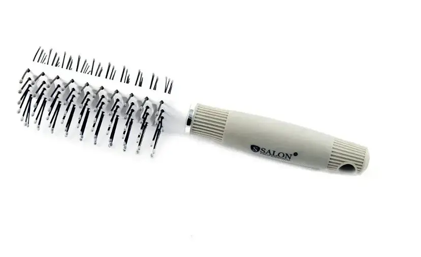 Щетка для волос Salon Professional продувная 20 см массажная расческа для волос Белый - фото 3