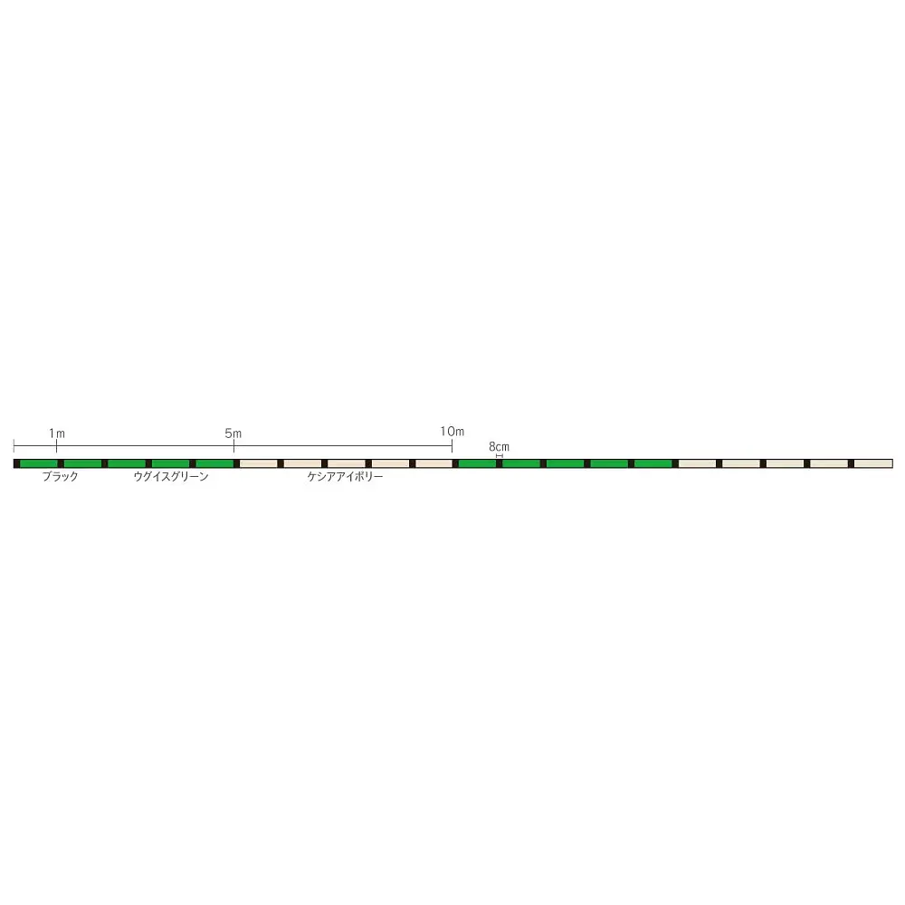 Шнур YGK X-Braid Bornrush WX8 150m (multicolor) PE 1.0 22lb/9.9kg - фото 3