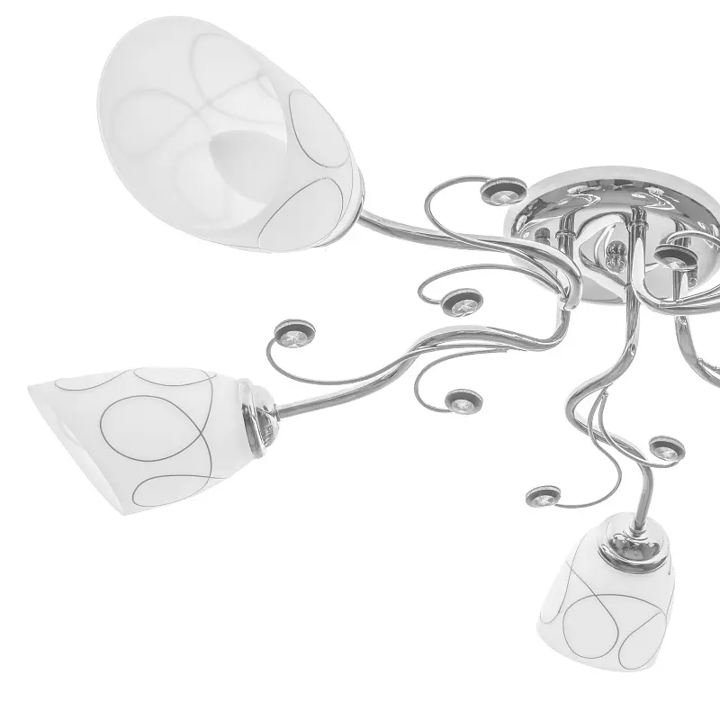 Люстра потолочная Brille в спальню E27 60W CH (LK-580C/5) - фото 5