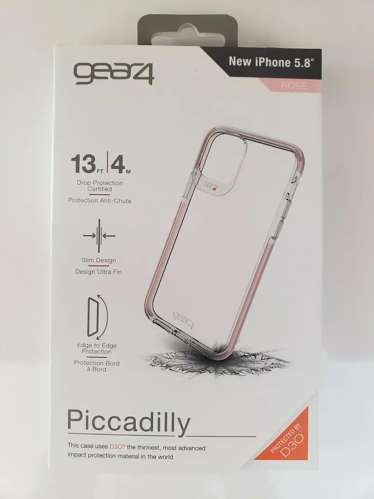 Протиударний прозорий чохол GEAR4 Piccadilly D3O з антимікробним покриттям для iPhone 11 Pro (5.8") Pink + Transparent - фото 5