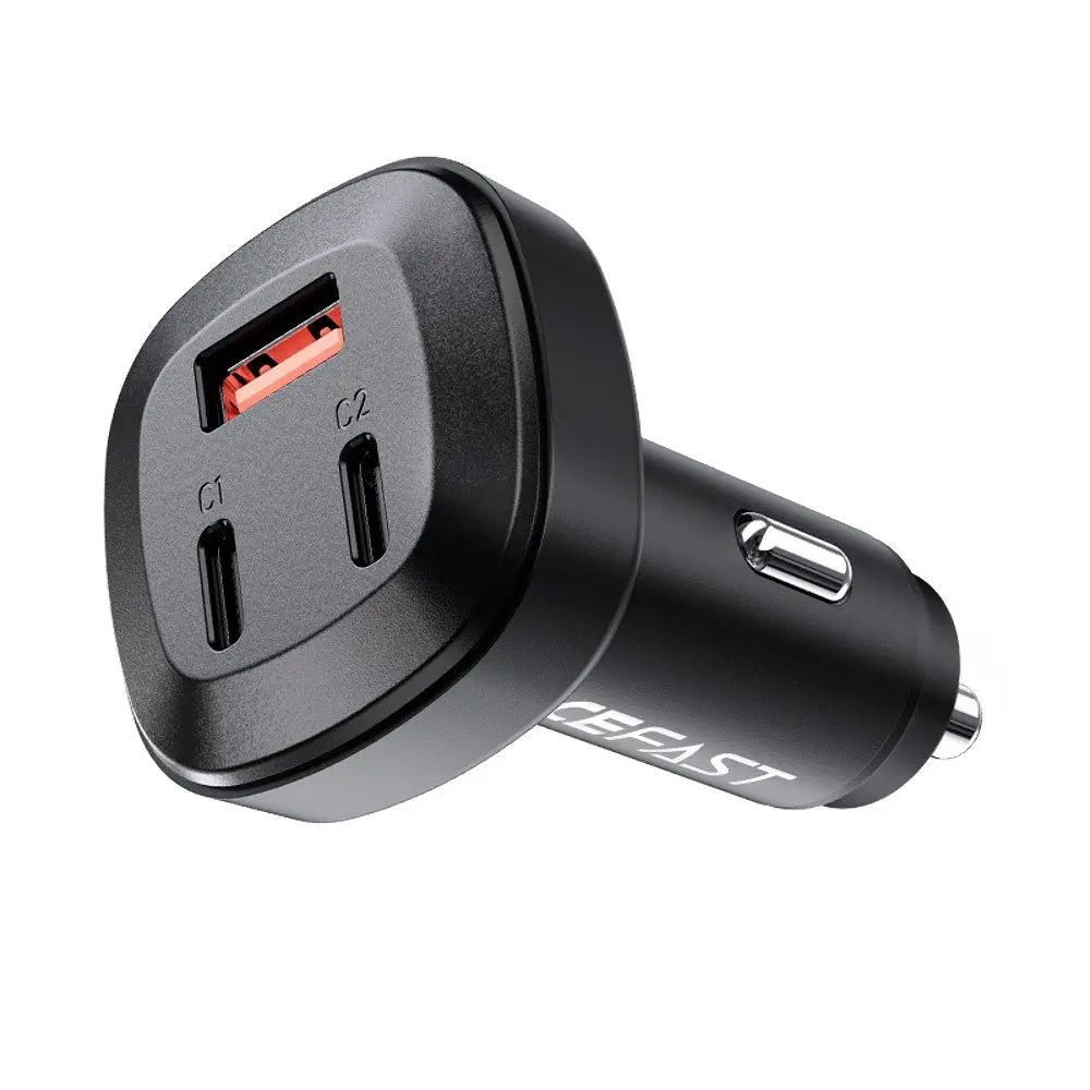 Автомобільний зарядний пристрій Acefast B3 USB/2 Type-C QC PD 66W чорний - фото 3