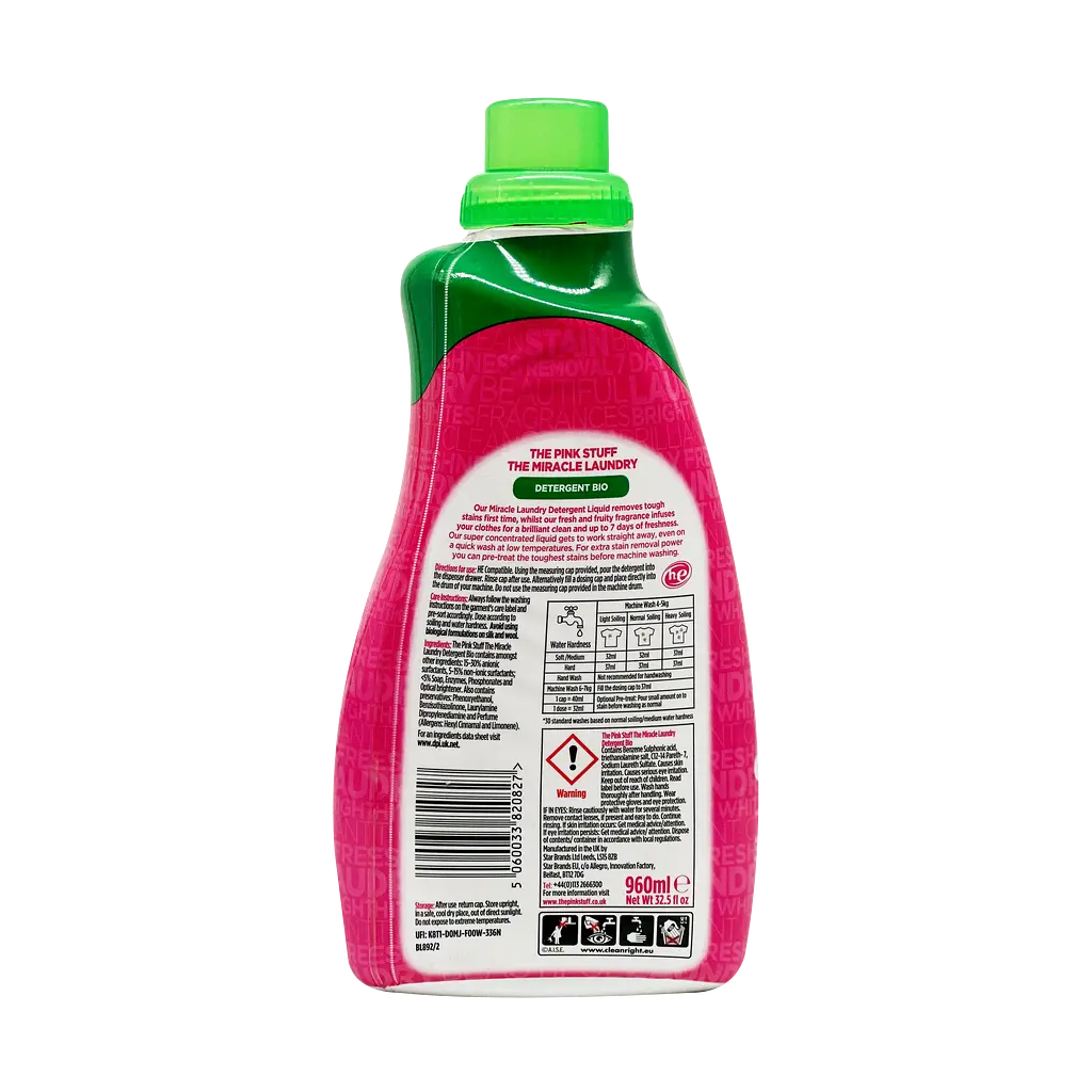 Гель для прання The Pink Stuff Detergent Bio 960 мл - фото 2