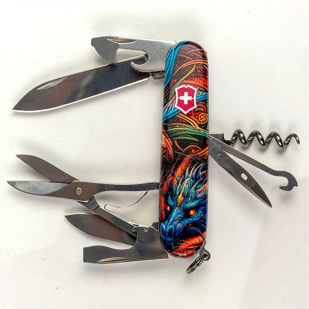 Ніж Victorinox Climber Zodiac 91мм 14функ Сапфіровий дракон - фото 3