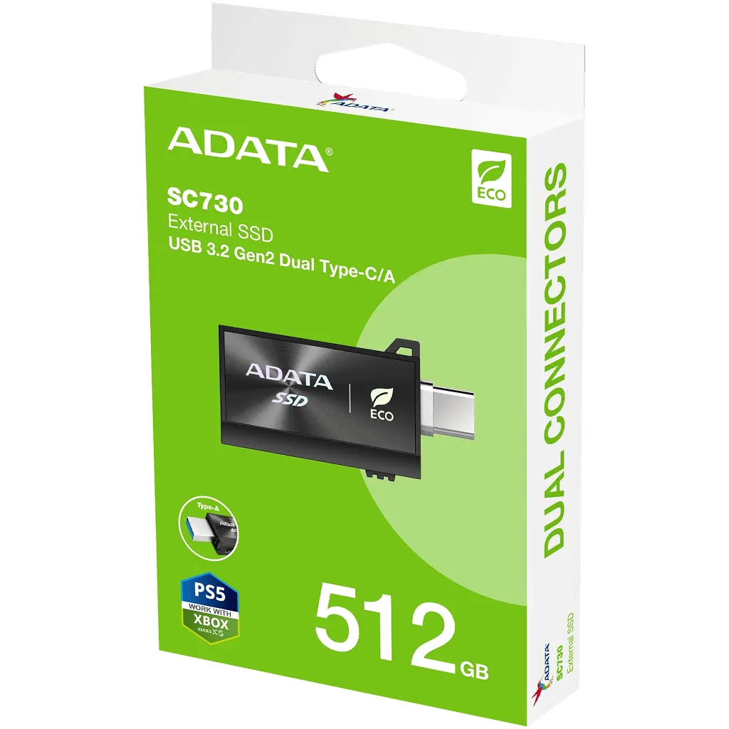 Накопичувач SSD USB 3.2 512GB SC730 ADATA (SC730-512G-CACTI) - фото 6