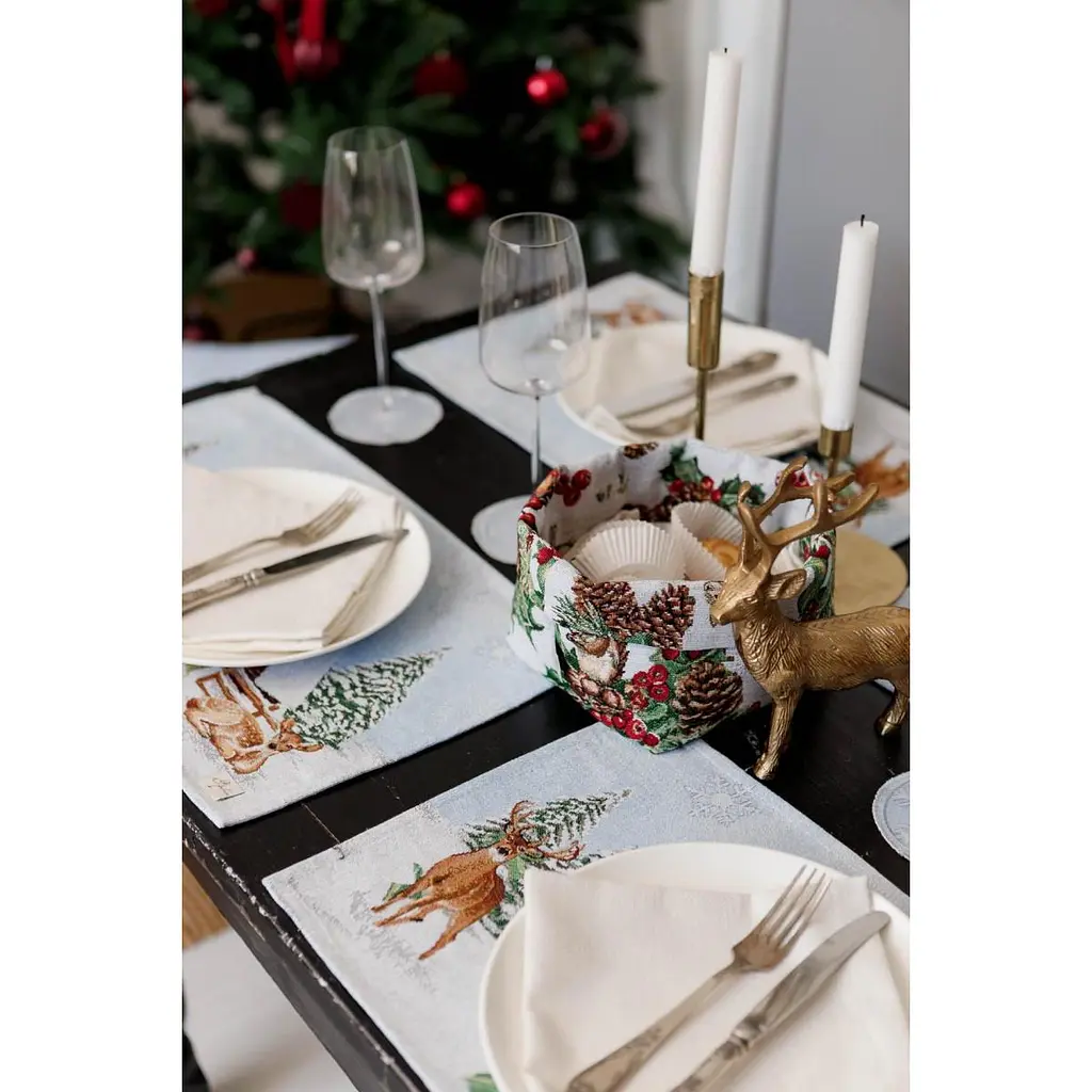 Серветка гобеленова Прованс Squirrel з люрексом 30 x 50 см (41799) - фото 6