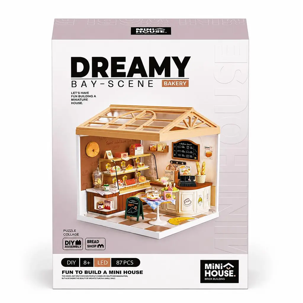 Конструктор-румбокс MINI HOUSE серії "Інтер'єр" – ПЕКАРНЯ (світло) Mini House 8011