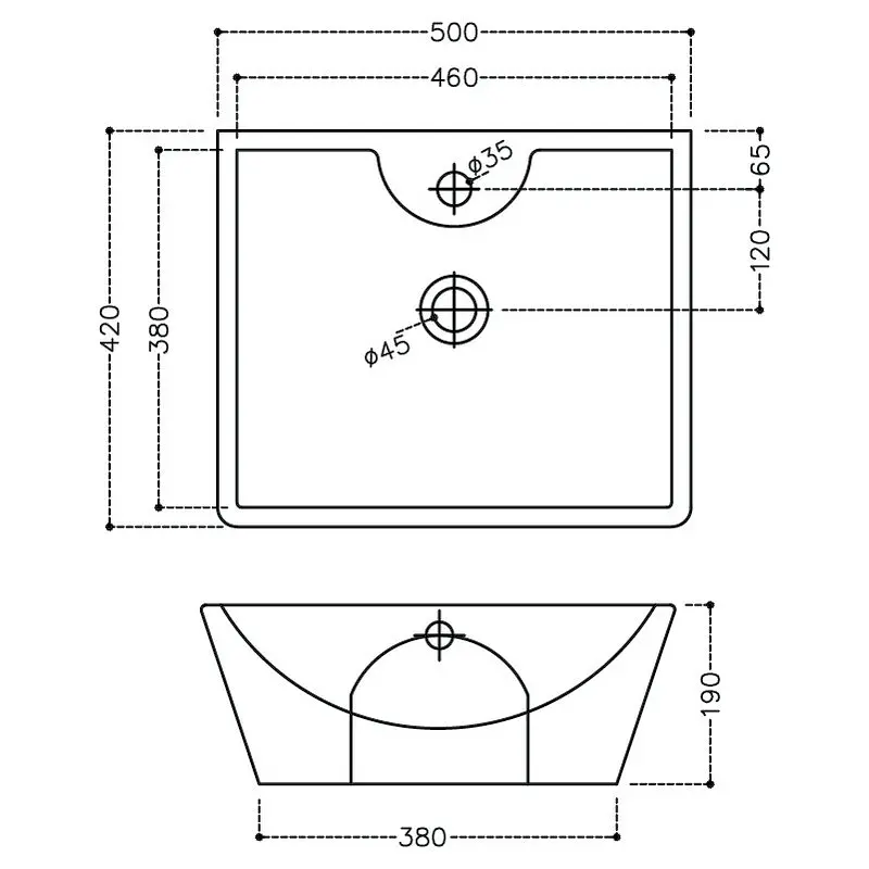 Умивальник Jaquar Fonte 50x42 FNS-WHT-40931, Білий - фото 2