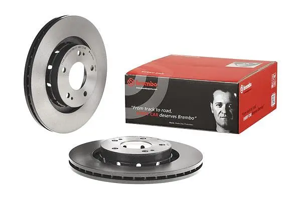 Диск гальмівний передній вентильований Mitsubishi Galant VIII 88-25р Brembo (09.A738.11) - фото 2