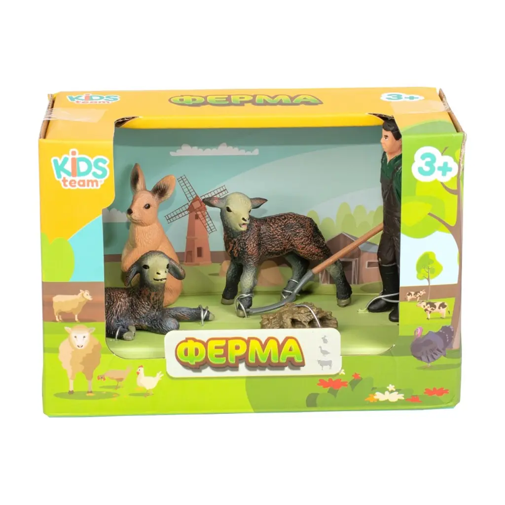 Фігурка Kids Team набір Ферма фермер, кролик, два ягнятка (Q9899-T7_2) - фото 2