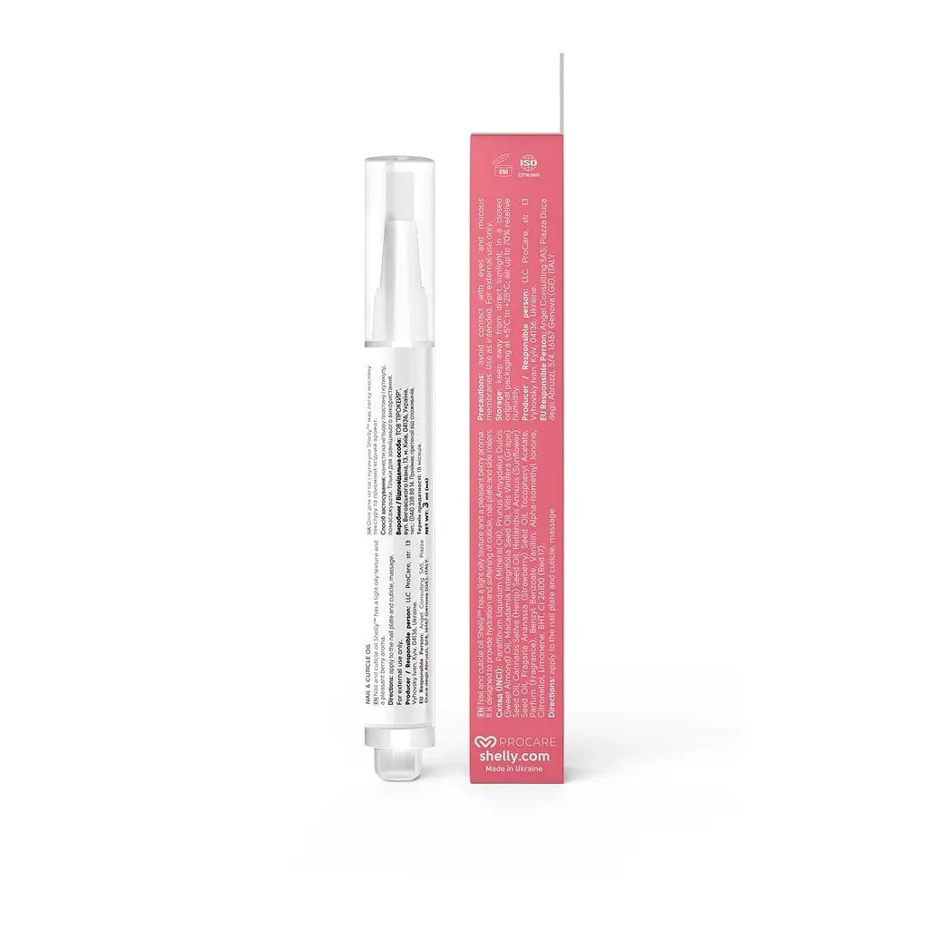 Олія Shelly Nail & Cuticle Oil для нігтів і кутикули з суницею й вітаміном Е 3 мл - фото 2