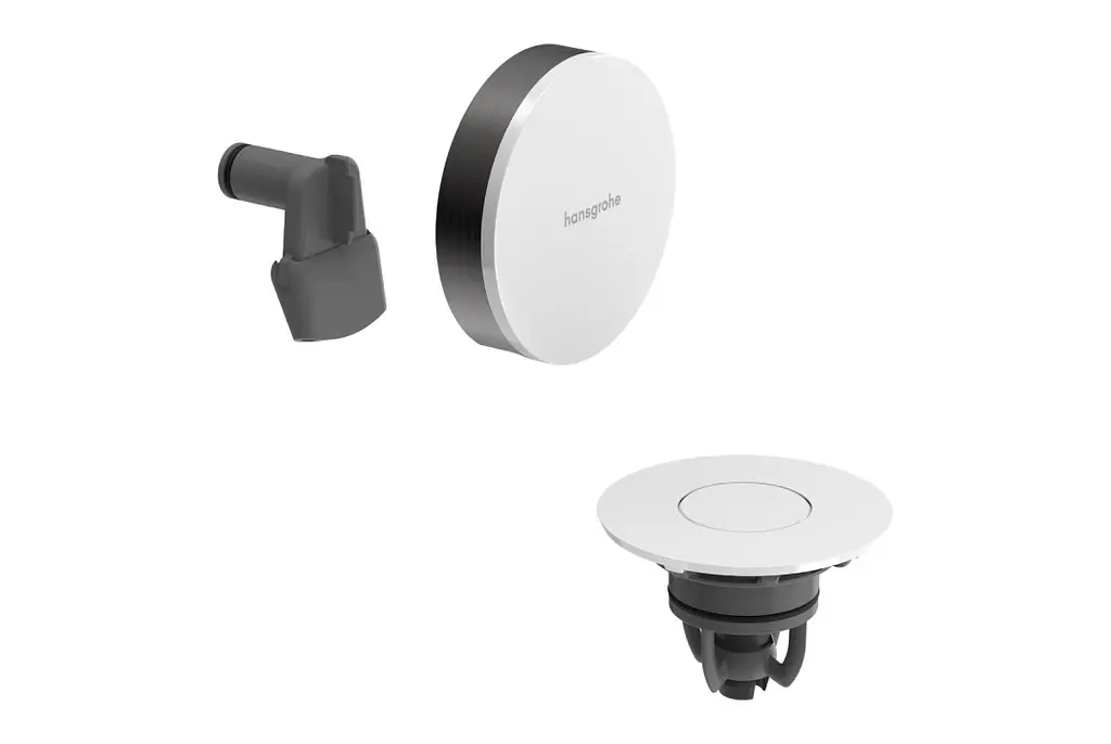 Злив-перелив Hansgrohe Exafill II, зовнішня частина до сифона для ванни з наповненням brushed black chrome/white gloss 58119340