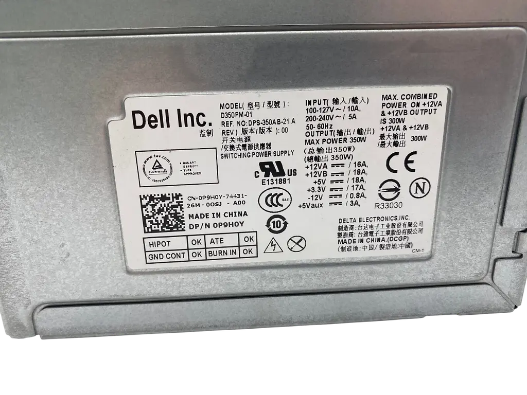 Блок питания Dell D350PM-01 350W (Optiplex 390/790/990 VOSTRO 470) (D350PM-01) - фото 3