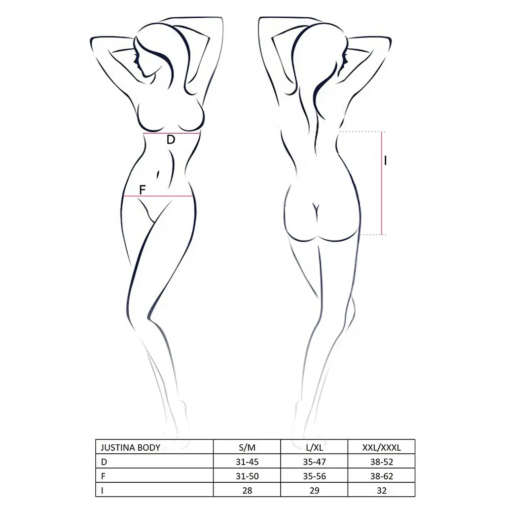 Боді монокіні з відкритими грудьми Passion JUSTINA BODY L/XL, black - фото 5