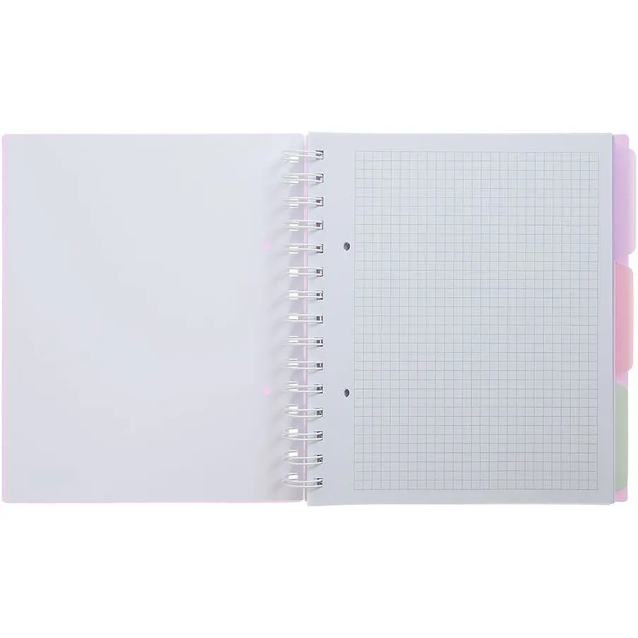 Зошит на пружині Buromax Pastel В5 (170x205) 120 аркушів 3 розділювачі бузковий (BM.24355912-26) - фото 4