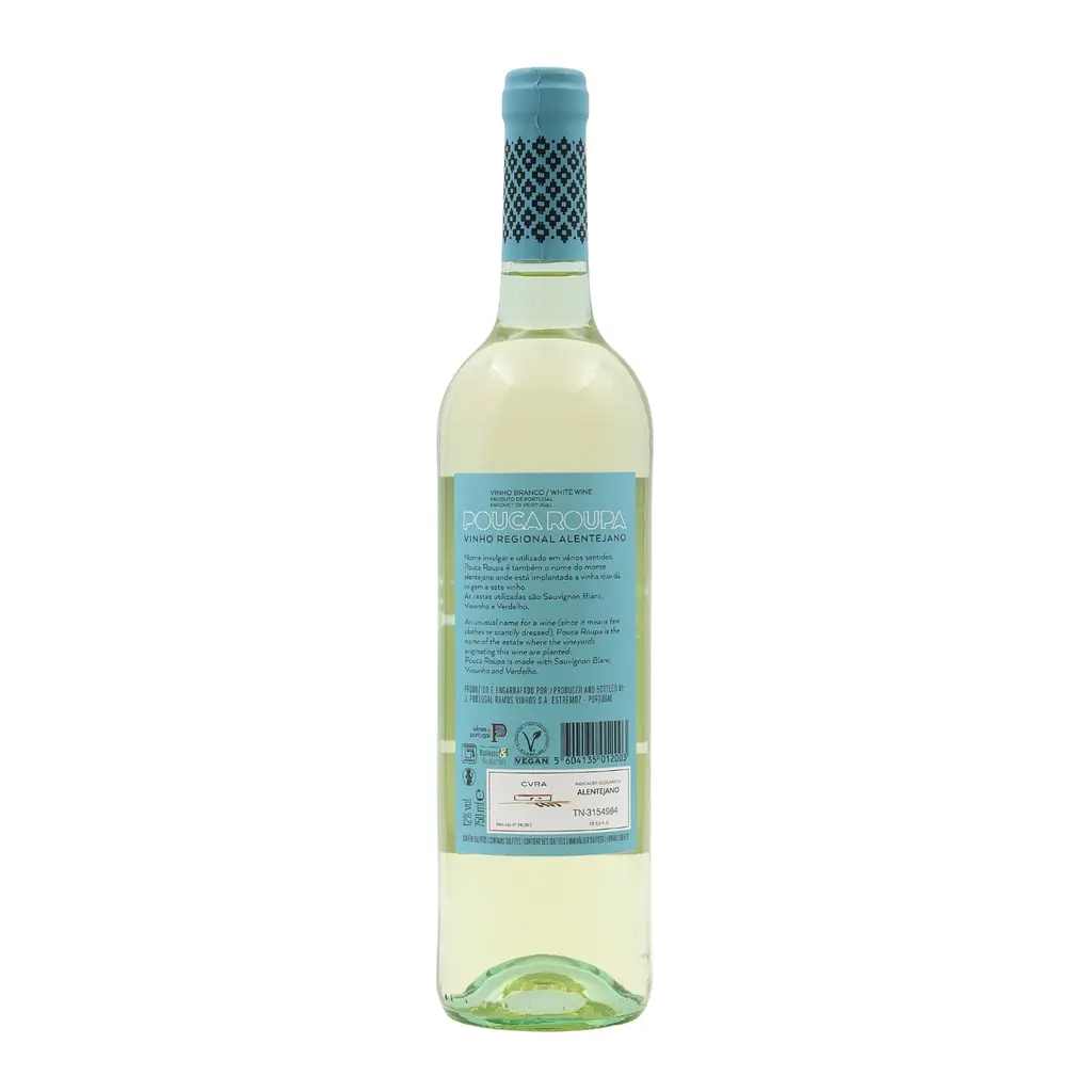 Вино Pouca Roupa Sauvignon Blanc, Viosinho e Verdelho Vinho Regional Alentejano белое сухое 0.75 л - фото 2