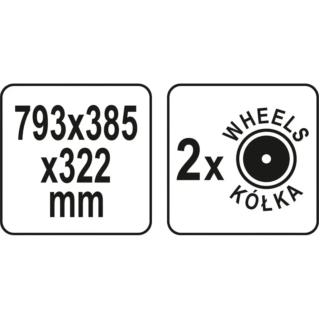 Ящик для інструментів Yato з 2 органайзерами на 2 колесах 79.3х38.5х32.2 см (YT-09185) - фото 6