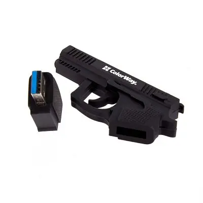 USB флеш накопитель ColorWay Pistol 32 GB 3.0 Black (CW-USBPL32) - фото 4