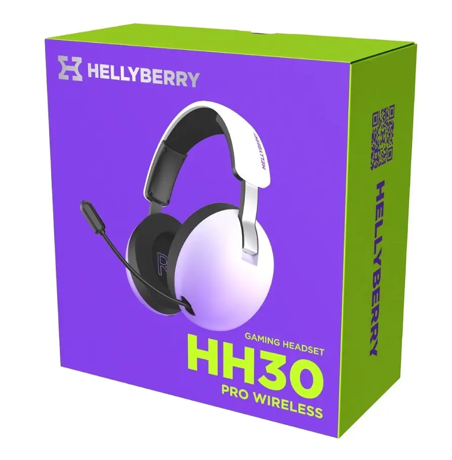 Ігрові навушники бездротові з мікрофоном HATOR HH-30-WV PRO Hellyberry Wireless White-Violet gradient - фото 7
