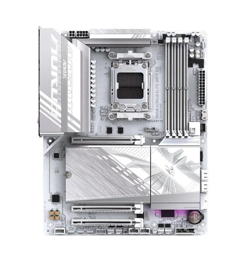 Материнская плата B850 A ELITE WF7 ICE sAM5 B850 4xDDR5 M.2 DP Type-C Wi-Fi BT ATX белый Gigabyte teh0019076 - фото 2