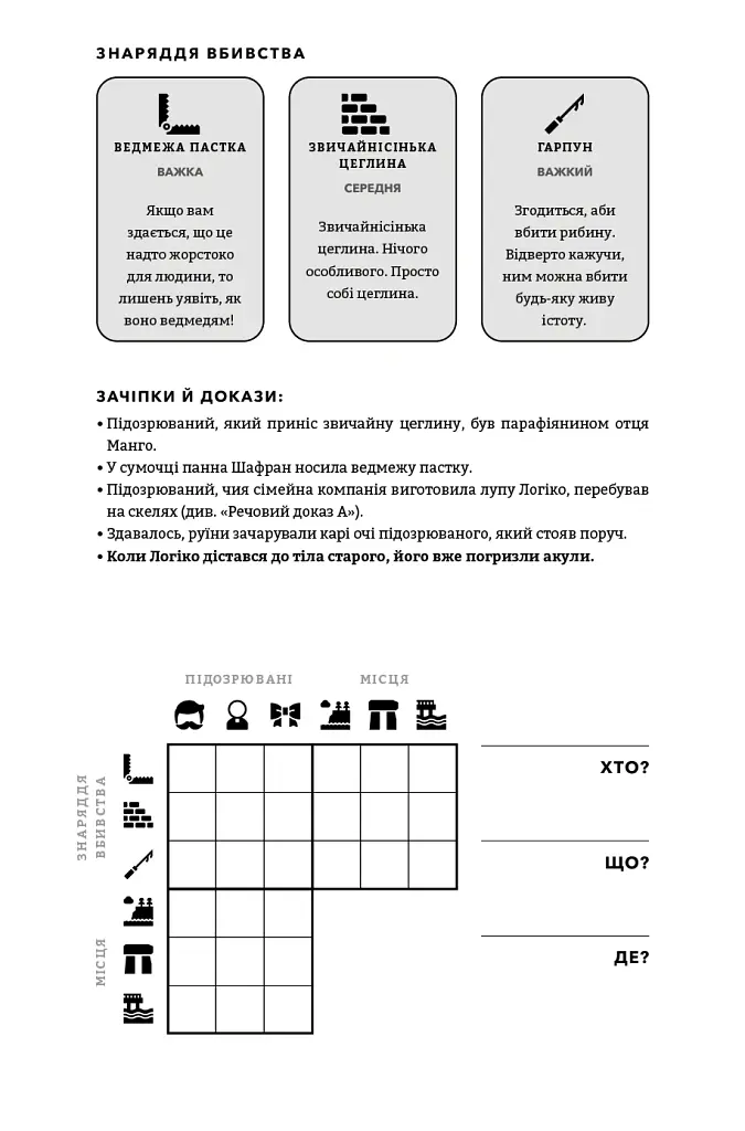 Murdle. Частина 1. 100 загадкових убивств, від елементарних до надскладних, які можна розкрити, спираючись на ерудицію, логіку й силу дедукції - Ґ. Т. Карбер - фото 17