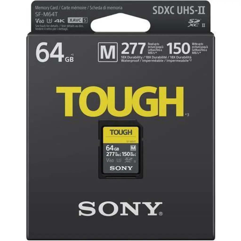 Карта памяти Sony SDXC Tough M 64GB UHS-II U3 V60 (SFM64T.SYM) [100459] - фото 3