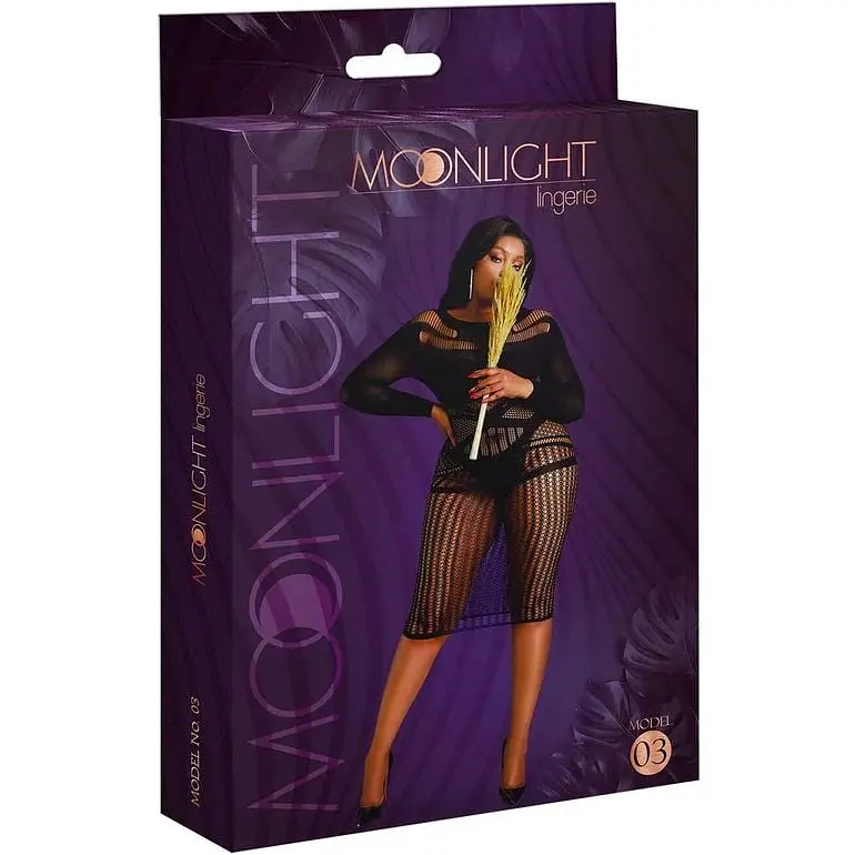 Платье Moonlight Model 03 Black Plus size - фото 5