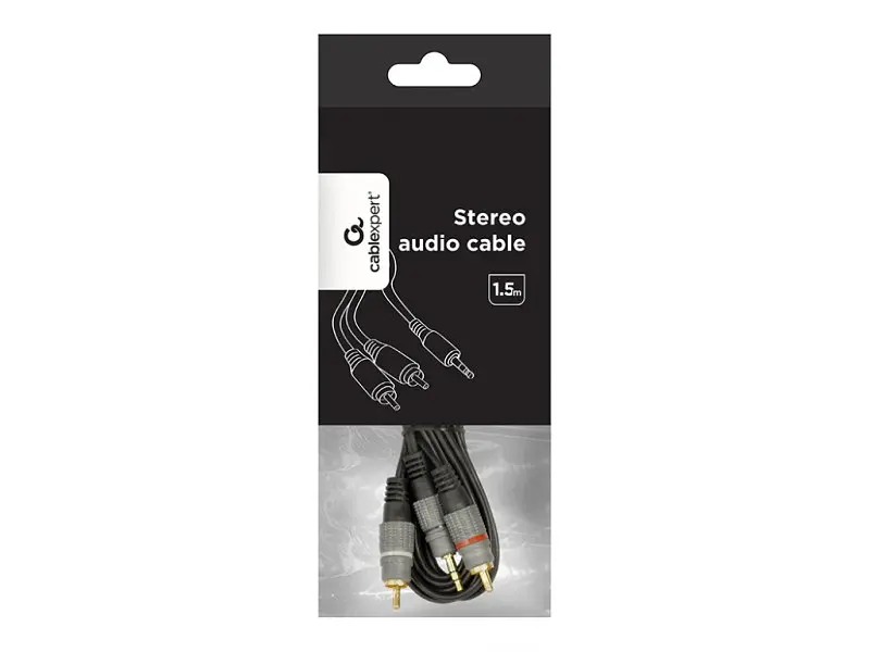 Аудіокабель Cablexpert 3.5мм - 2RCA 1.5м Black (CCA-352-1.5M) - фото 3