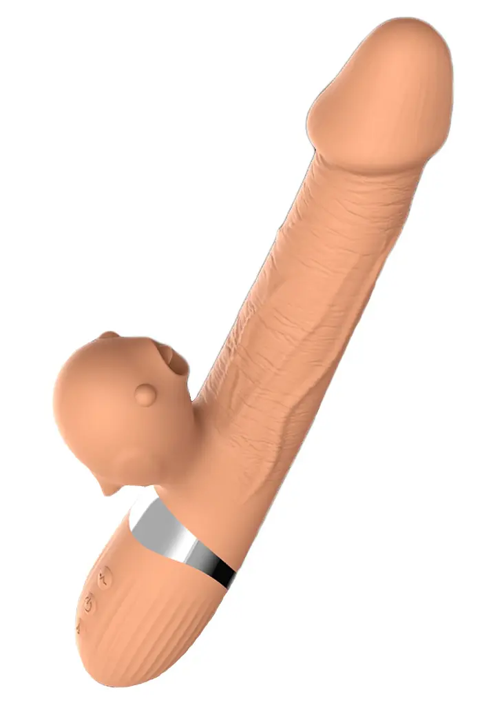 Вібратор Basia Thtusting Vibrator 2 in 1 Tongue Vibrators USB Boss Series 26-00140 102100