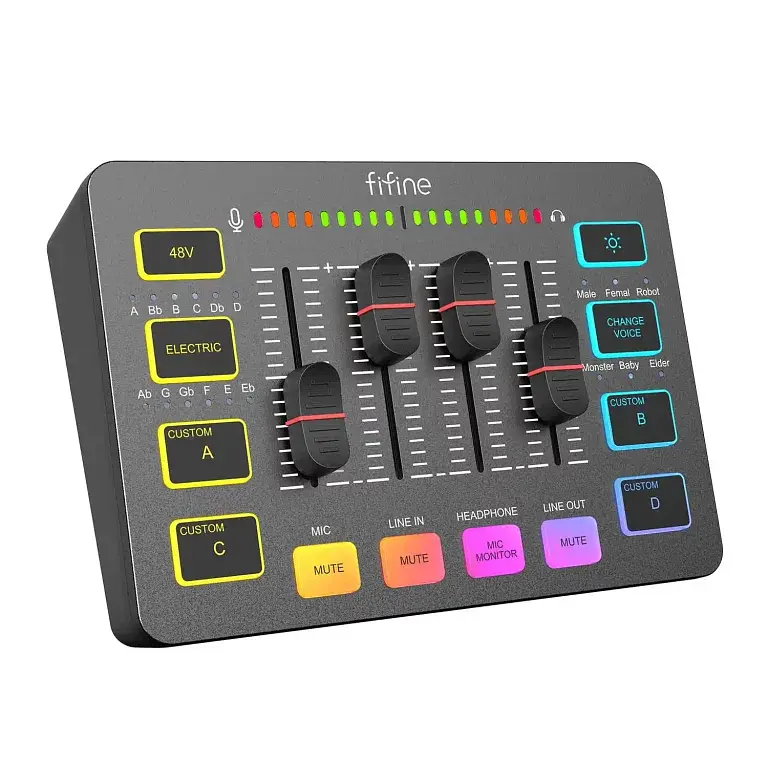 Аудиомикшер FIFINE SC3/Black - фото 3