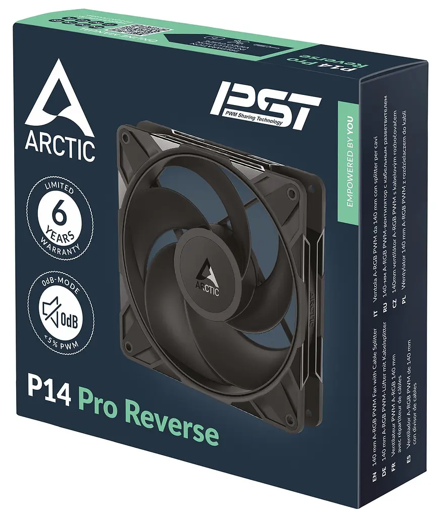 Вентилятор Arctic 140MM P14 PRO Reverse Black (ACFAN00329A) - фото 5