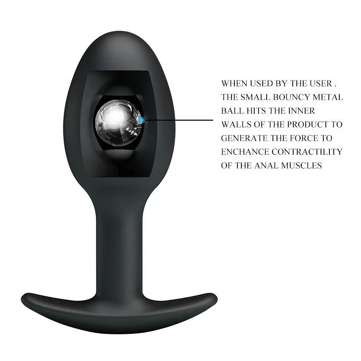 Анальна пробка Pretty Love Silicone Anal Plug 8.4 см (чорний) - фото 7